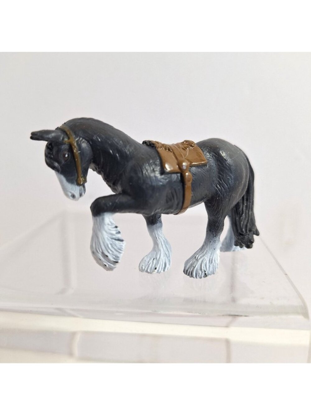 Angus Disney Brave Horse Figure Miniature 3" Black White Cake Topper - Picture 7 of 9